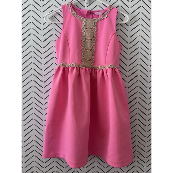 Lilly Pulitzer Girls Baylee Dress Pink Sunset Sz XL (12-14) Preppy Beach Resort - Picture 1 of 9